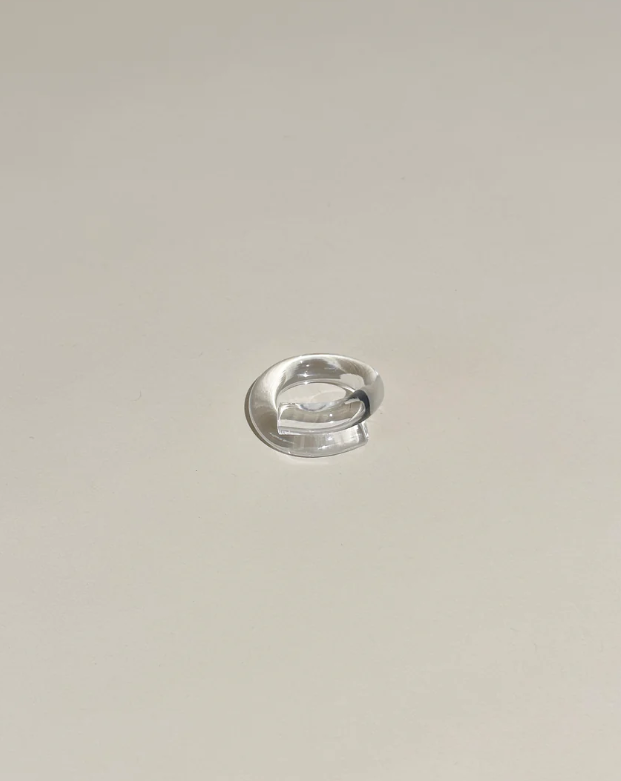 Corey Moranis - Wrap Ring in Clear Lucite