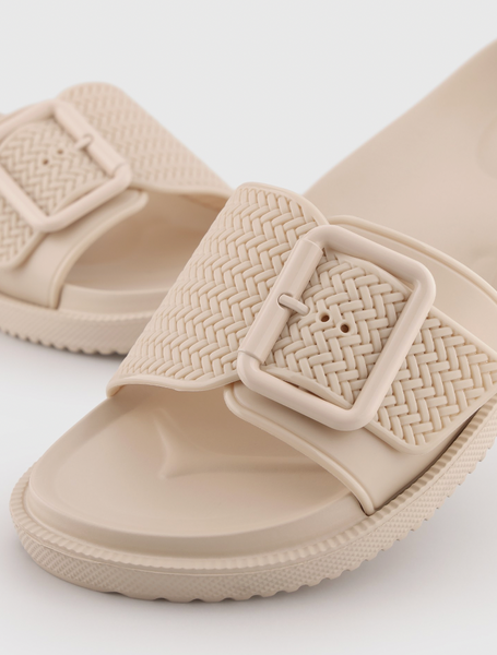 Lemon Jelly - Woven Slide with Adjustable Buckle in Desert