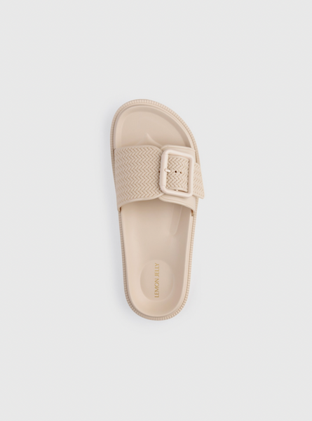 Lemon Jelly - Woven Slide with Adjustable Buckle in Desert