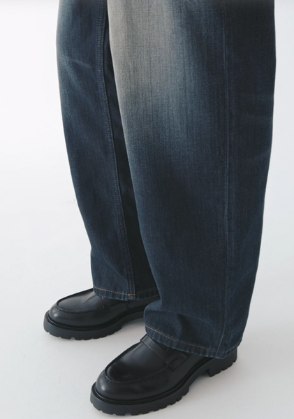 Vagabond Shoemaker - Penny Loafer with Lug Sole in Black Leather
