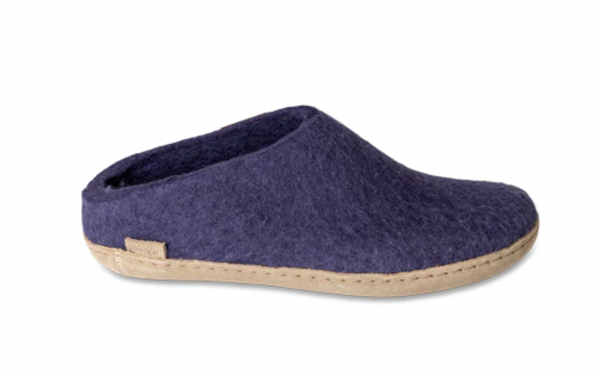 Glerups - Purple Open Heel Leather Sole