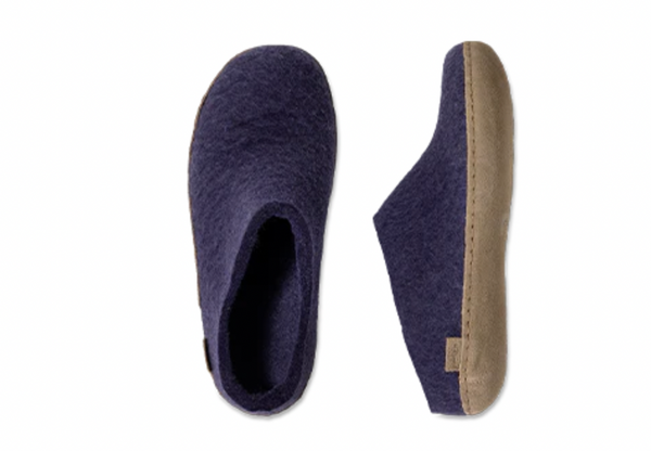 Glerups - Purple Open Heel Leather Sole