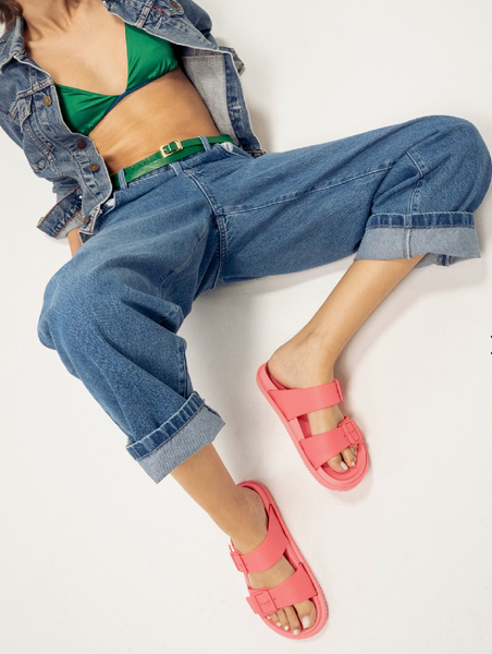 Lemon Jelly - Sandal with Adjustable Buckle in Flamingo Pink