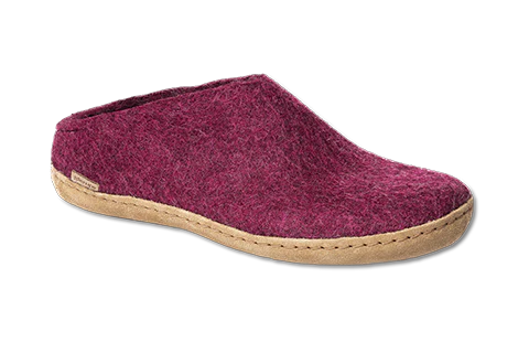 Glerups - Cranberry Open Heel Leather Sole