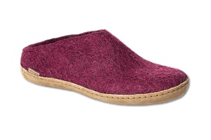 Glerups - Cranberry Open Heel Leather Sole