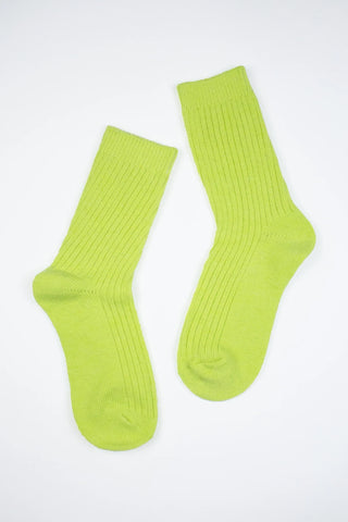 Okie Dokie - Combed Cotton Socks in Tennis Ball