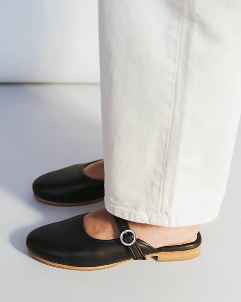 Poppy Barley - The Modern Day Mule in Black Leather