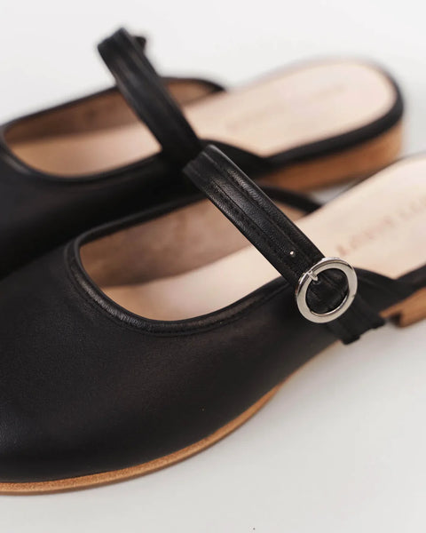 Poppy Barley - The Modern Day Mule in Black Leather