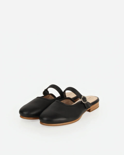 Poppy Barley - The Modern Day Mule in Black Leather