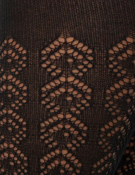 Hue Pointelle Sweater Tights in Black