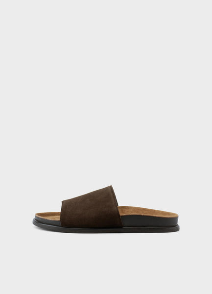 Vagabond Shoemakers -  Slides in Chocolate Brown Suede