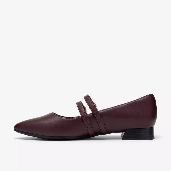 Clarks - Mary Jane in Burgundy Leather