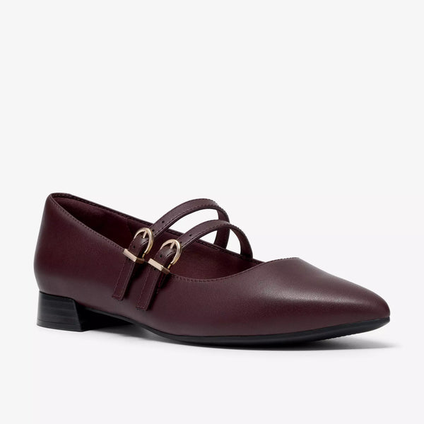 Clarks - Mary Jane in Burgundy Leather