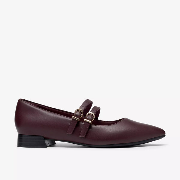 Clarks - Mary Jane in Burgundy Leather