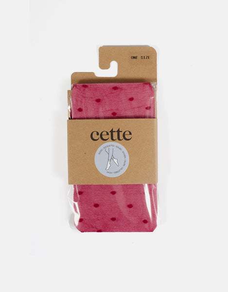 Cette - Sheer Dot Socks in Cherry