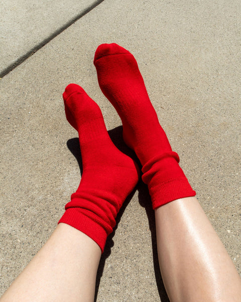 Bondoodle - Cozy Lounge Bamboo Socks in Chili Red