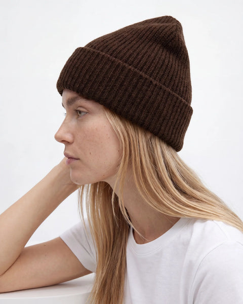 Bondoodle - Merino Wool Beanie in Chocolate