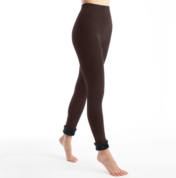 Lemon - Cozy Lined Leggings in Espresso