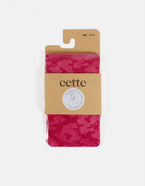 Cette - Floral Sheer Socks in Cherry