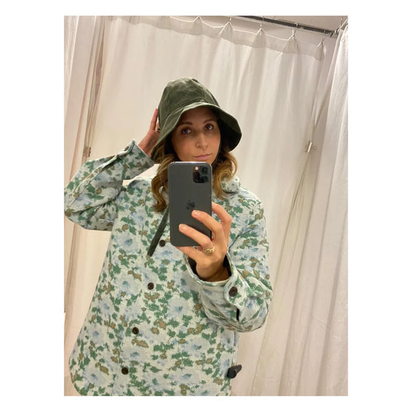 Small Lot - Waxed Rain Hat in Olive