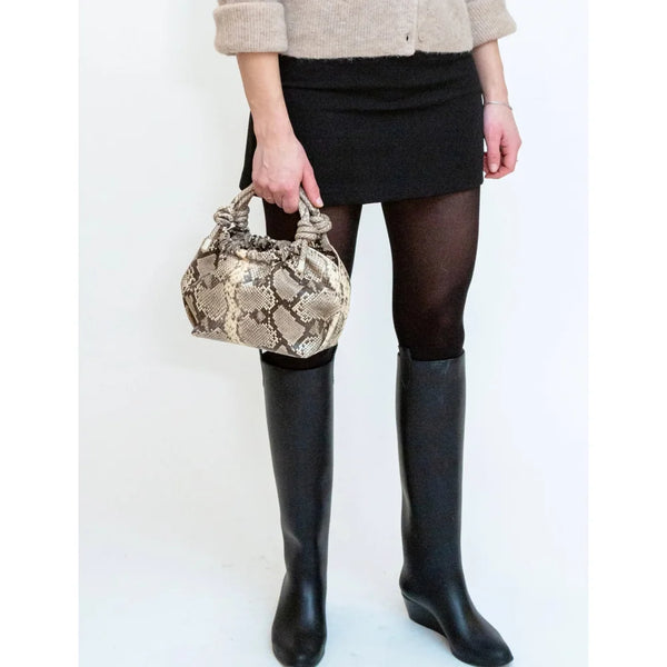 Hvisk - Jolly Bag in Ivory Snake Print