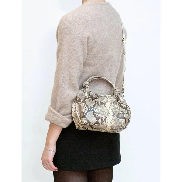 Hvisk - Jolly Bag in Ivory Snake Print