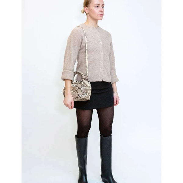 Hvisk - Jolly Bag in Ivory Snake Print