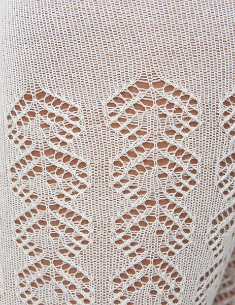 Hue Pointelle Sweater Tights in Ivory