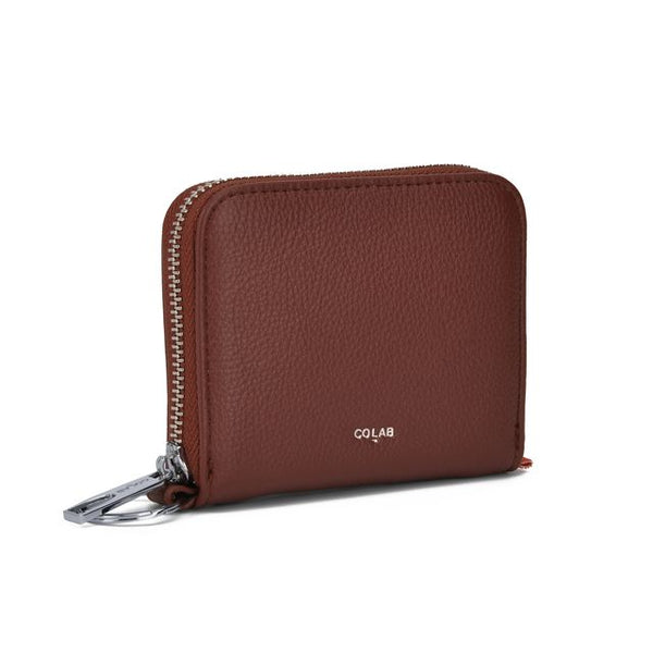 Co-Lab - Small Wallet with Keyring in Mahogany