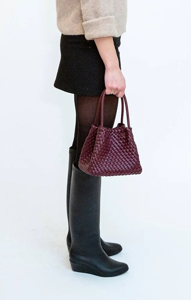 Hvisk - Lily Braided bag in Deep Burgundy