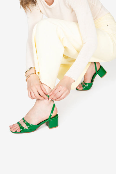 Intentionally Blank - Two Strap Heel in Green