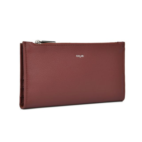 Co-Lab - Slim Long Wallet in Mahogany