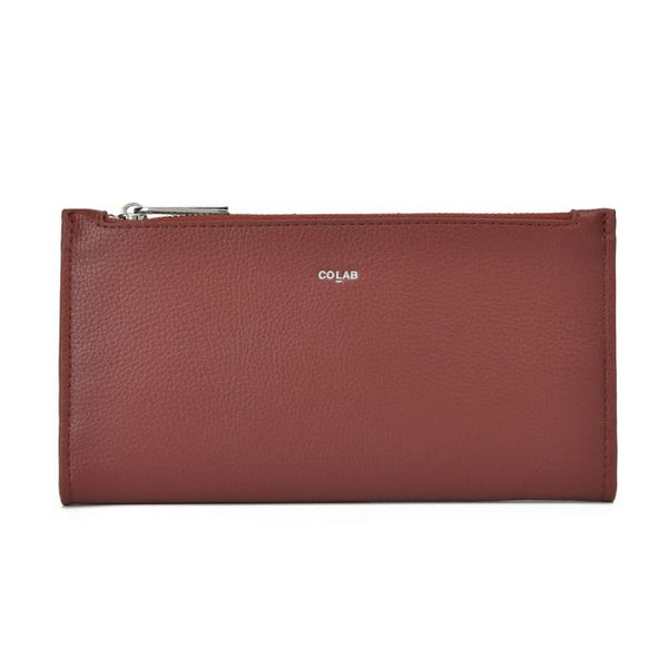 Co-Lab - Slim Long Wallet in Mahogany