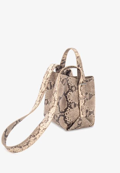Hvisk - Molly Scaly bag in Ivory Snake Print