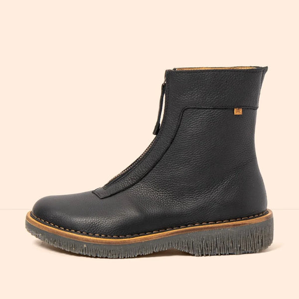 El Naturalista - Front Zip Boot in Black