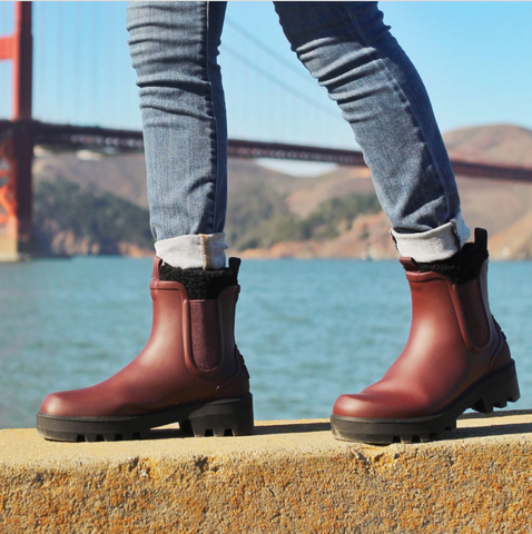 Cougar - Cozy Rubber Boot in Burgundy