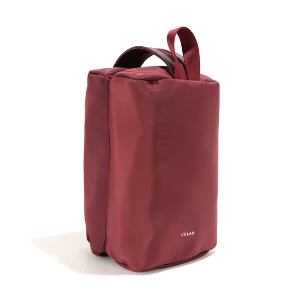 Co-Lab - Nylon Travel Pouch in Pomegranate