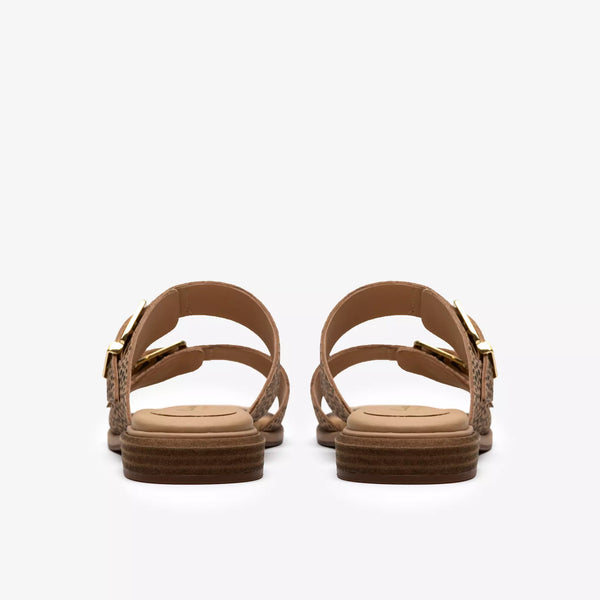 Clarks - Suede Buckle Slide in Animal Print