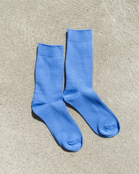 Bondoodle - Cotton Crew Socks in Poolside Blue