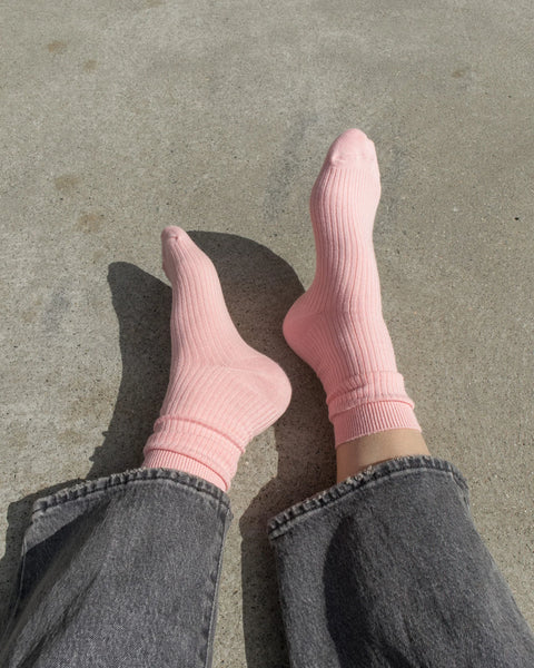 Bondoodle - Cotton Crew Socks in Rosé