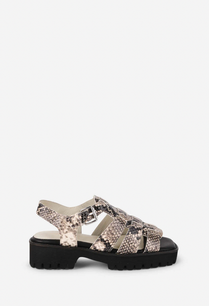 Intentionally Blank - Platform Sandals in Snake Leather