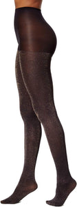 Hue Sparkle Tights in Black & Silver