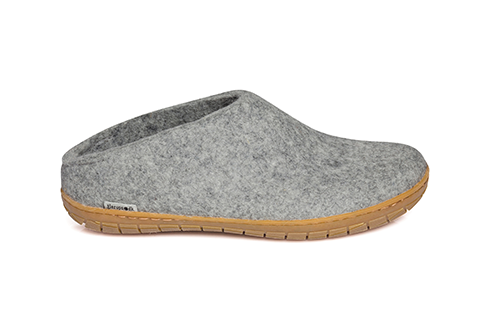 Glerups - Grey Open Heel Natural Rubber Sole