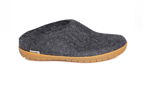 Glerups - Charcoal Open Heel Natural Rubber Sole