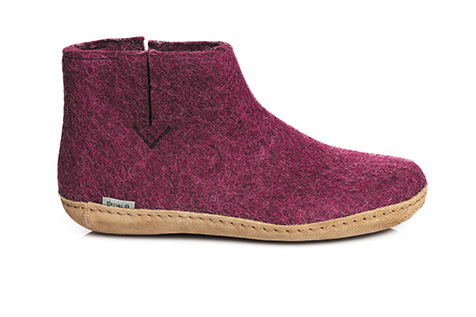 Glerups - Cranberry Boot Leather Sole