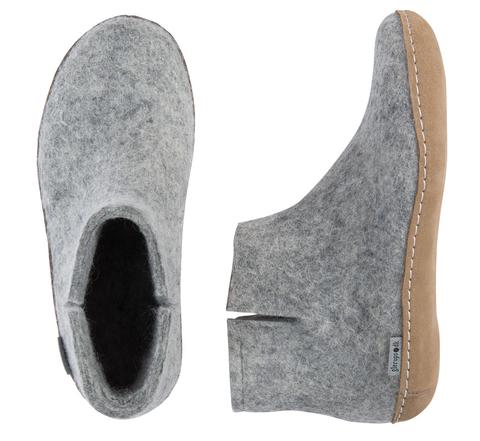 Glerups - Grey Boot Leather Sole