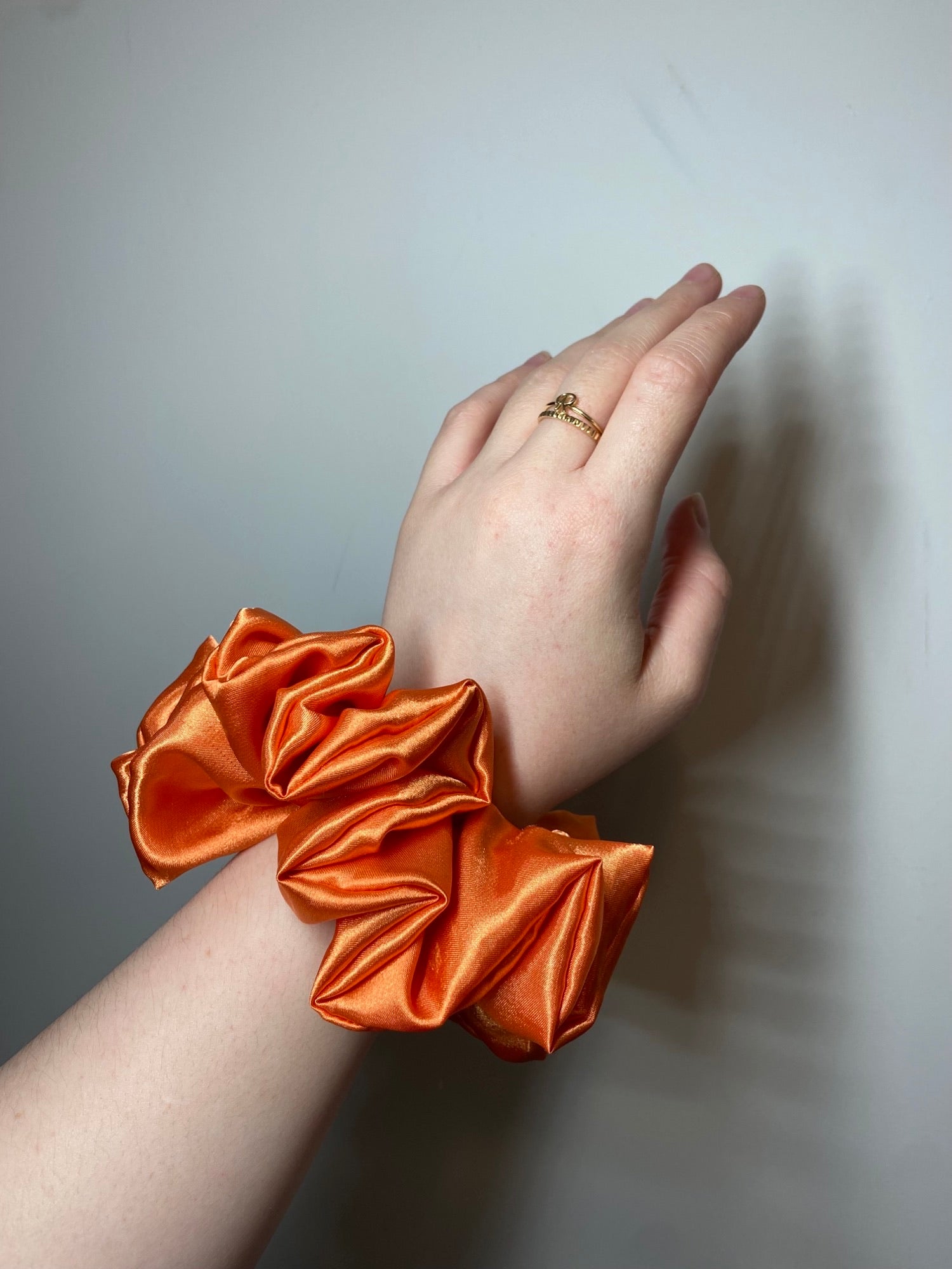 Rachel Rose - Satin Scrunchies in Orange