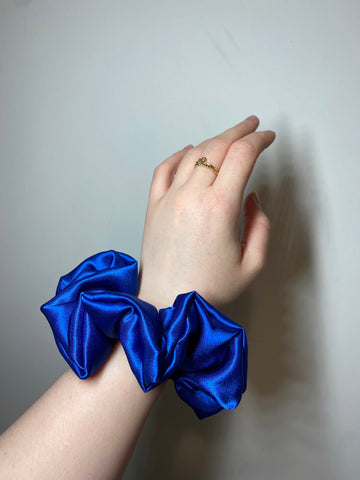 Rachel Rose - Satin Scrunchies in Royal Blue