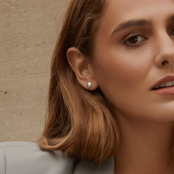 Véronique Roy Jwls - Martina Dome Gold Stud Earrings