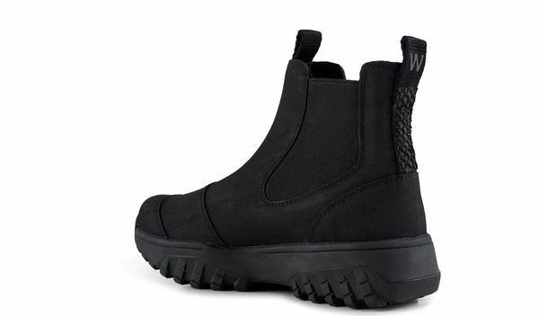 Woden - Waterproof Textured Boot in Black